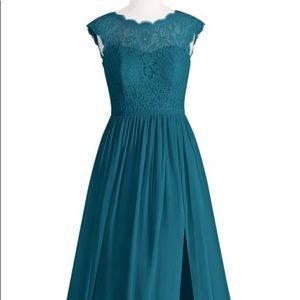 Ink blue lace gown